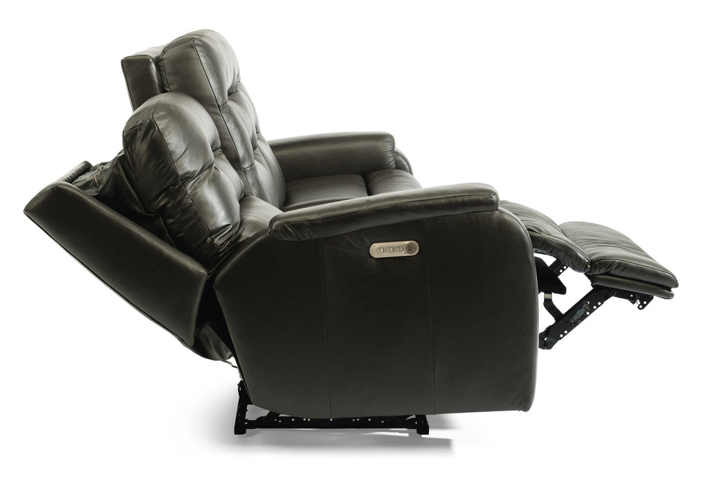 Arlo Leather Power Reclining Sofa with Power Headrests & Lumbar