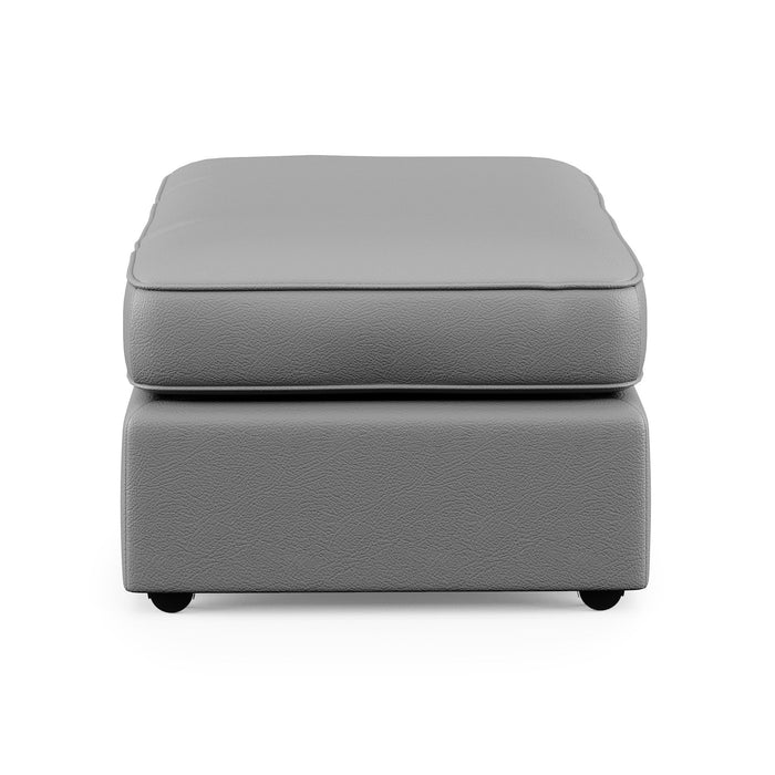 Vail Leather Cocktail Ottoman