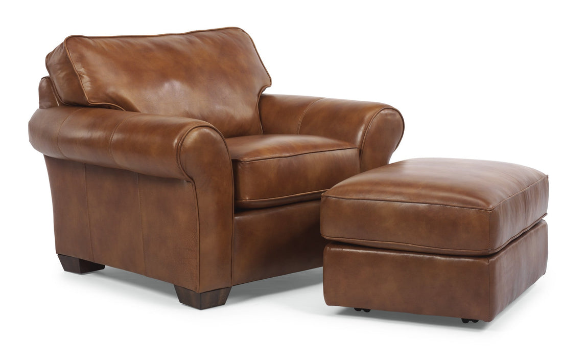 Vail Leather Ottoman