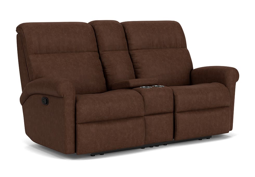 Davis Fabric Reclining Loveseat with Console