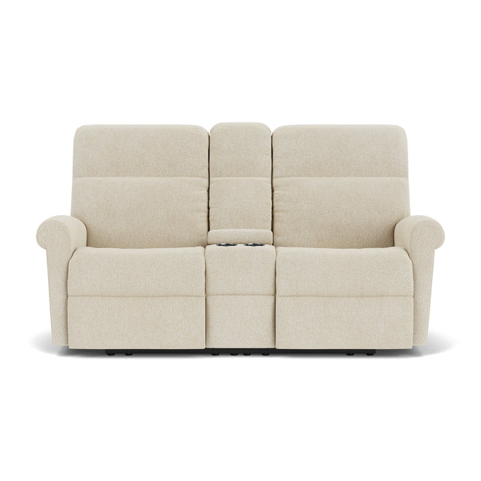 Davis Fabric Reclining Loveseat with Console