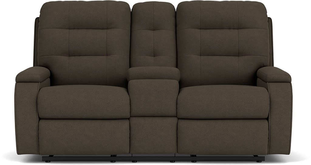 Kerrie Fabric Power Reclining Loveseat with Console