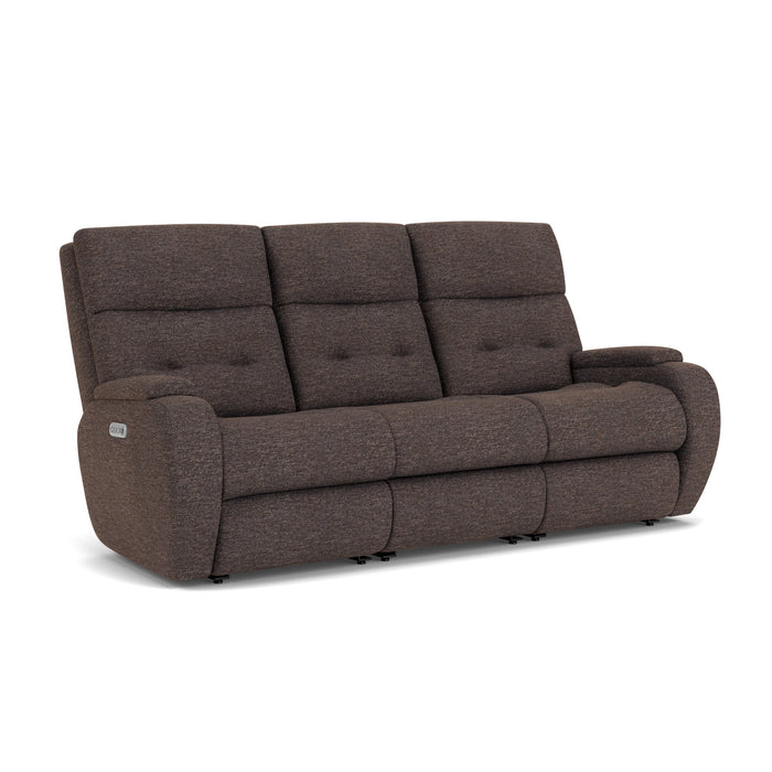 Strait Fabric Power Reclining Sofa with Power Headrests