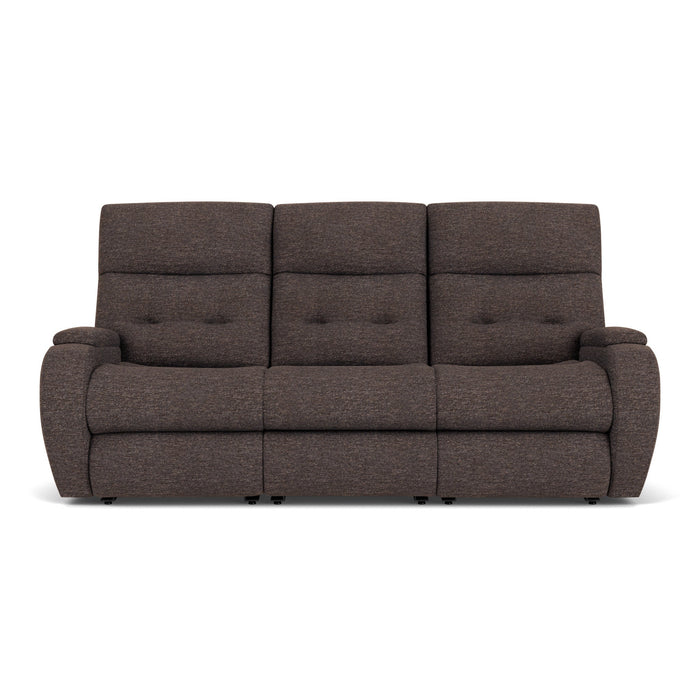 Strait Fabric Power Reclining Sofa with Power Headrests