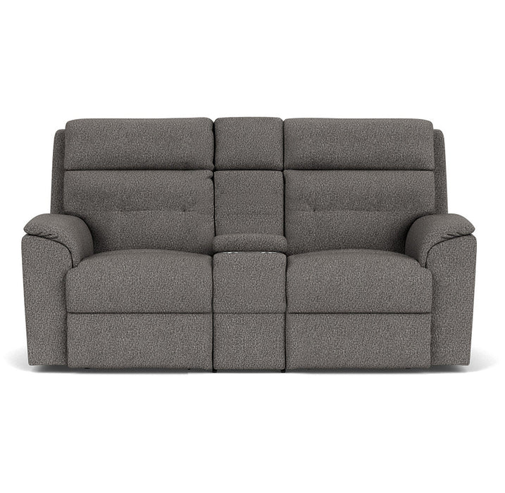 Mason Fabric Reclining Loveseat with Console