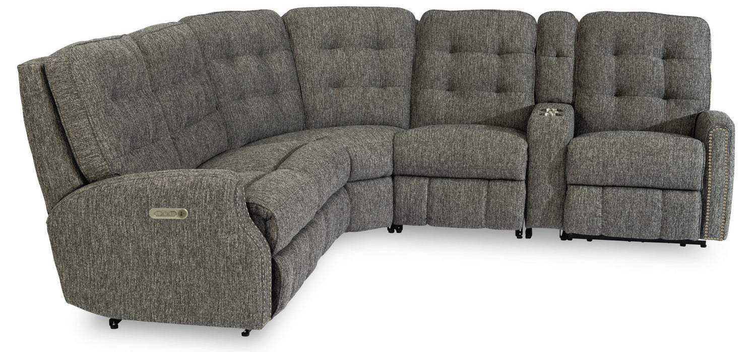 Devon Fabric Power Reclining Sectional with Power Headrests