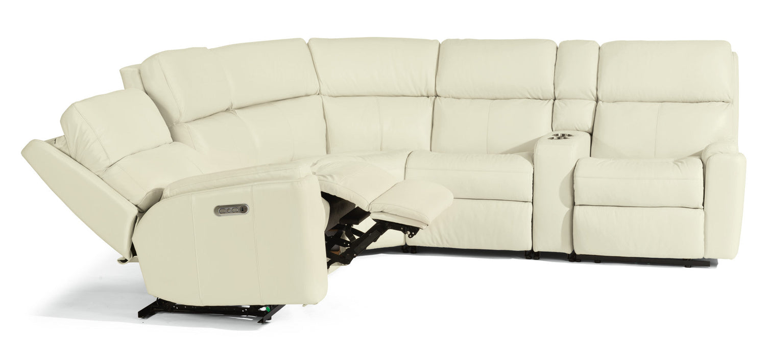 Rio Leather Power Reclining Sectional with Power Headrests