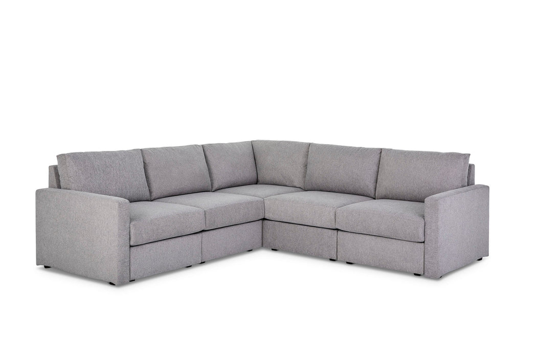 Flex Gray Fabric Sectional