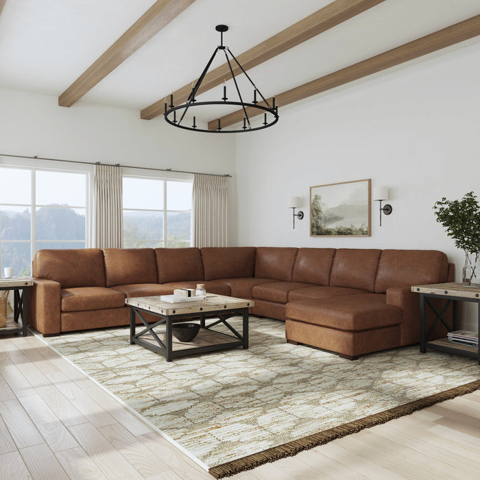 Endurance Chestnut Leather Sectional