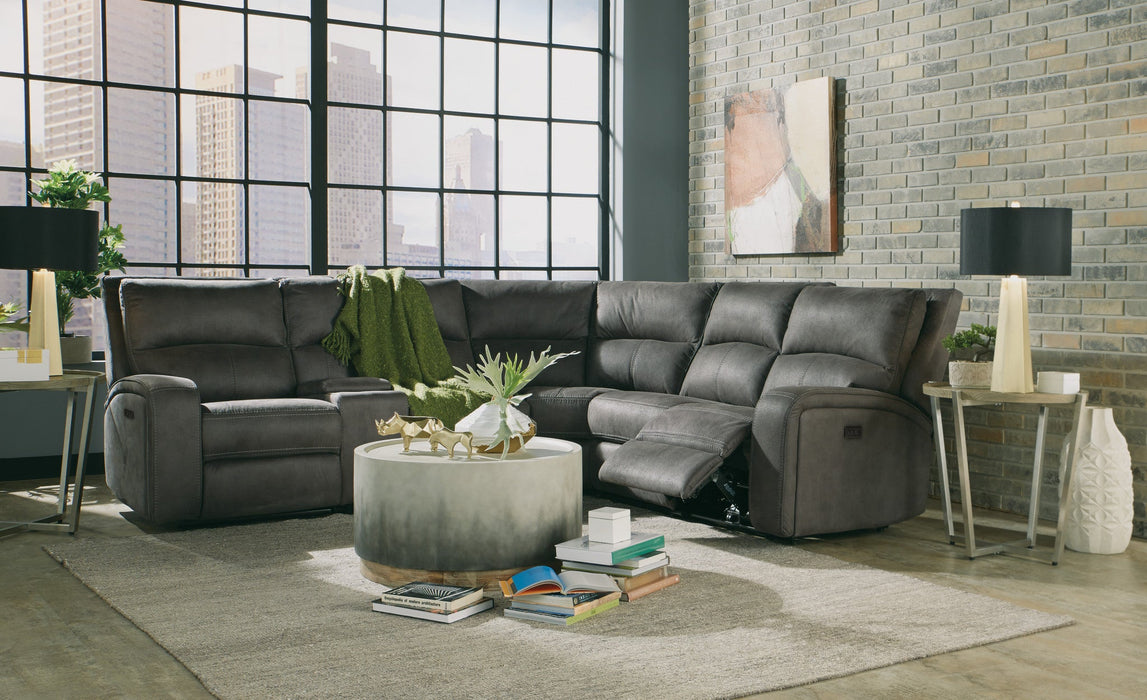 Nirvana Fabric Power Reclining Sectional with Power Headrests