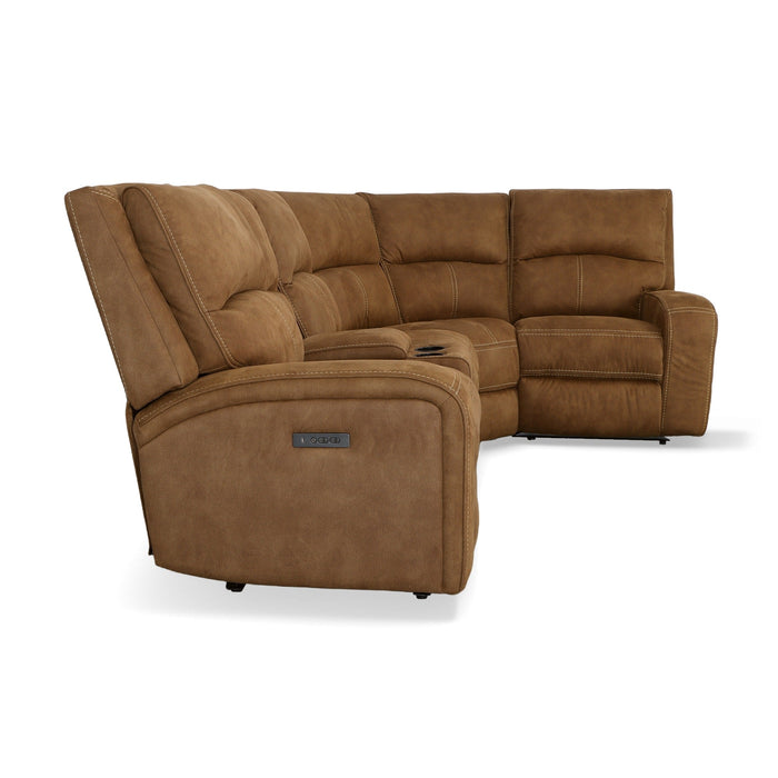 Nirvana Fabric Power Reclining Sectional with Power Headrests