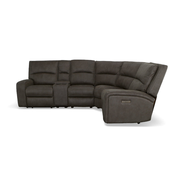 Nirvana Fabric Power Reclining Sectional with Power Headrests