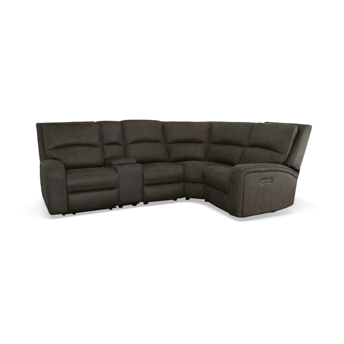 Nirvana Fabric Power Reclining Sectional with Power Headrests