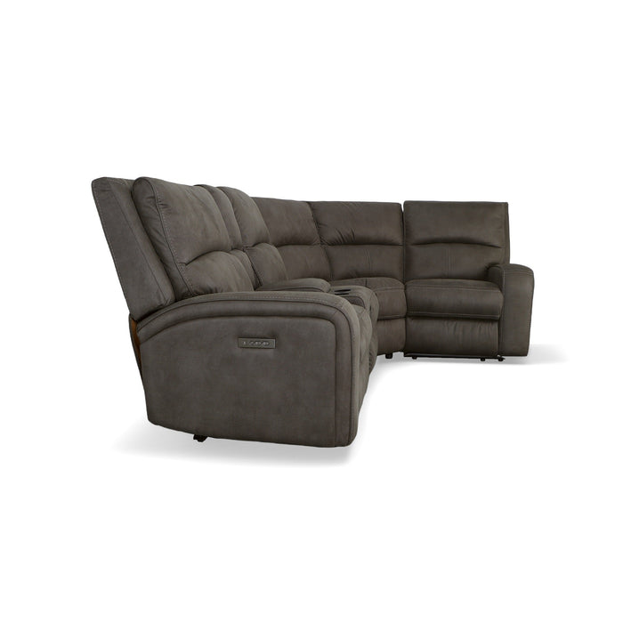 Nirvana Fabric Power Reclining Sectional with Power Headrests