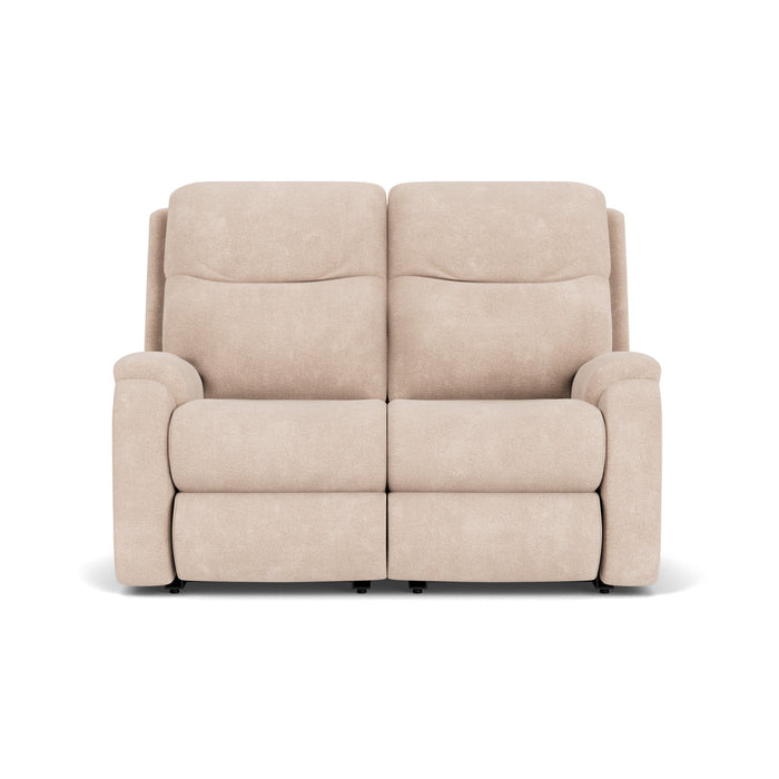 Penn Fabric Power Reclining Loveseat with Power Headrests & Lumbar