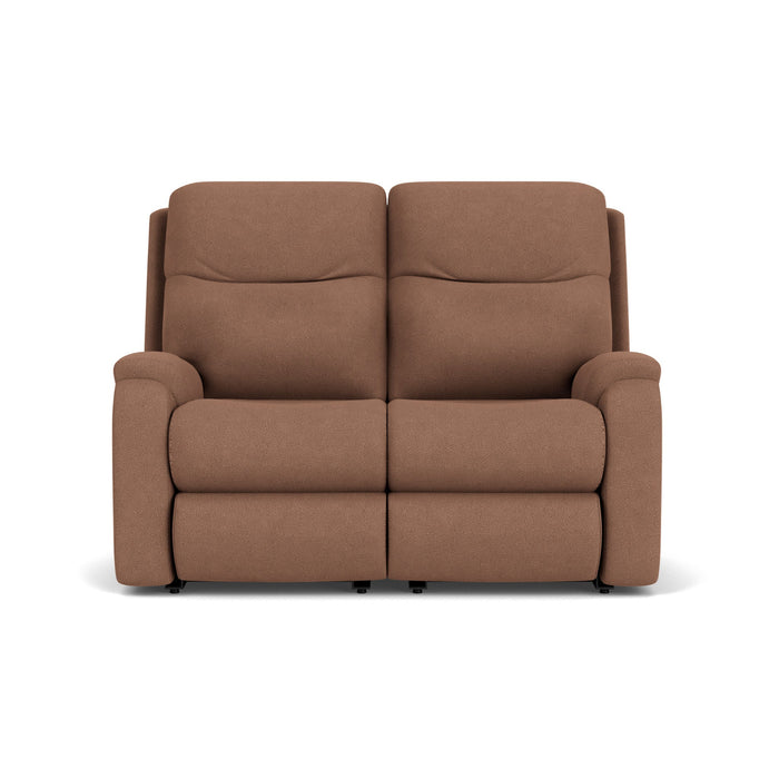 Penn Fabric Power Reclining Loveseat with Power Headrests & Lumbar