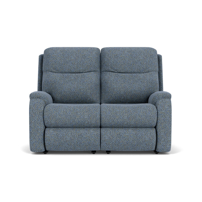 Penn Fabric Power Reclining Loveseat with Power Headrests & Lumbar