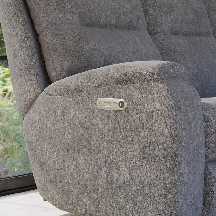 Penn Fabric Power Reclining Sofa with Power Headrests & Lumbar