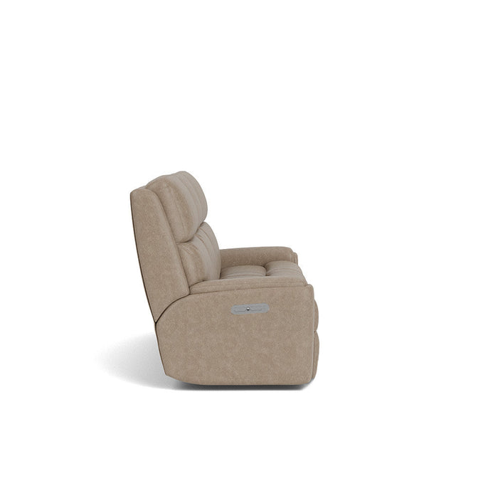 Rio Fabric Power Reclining Sofa with Power Headrests