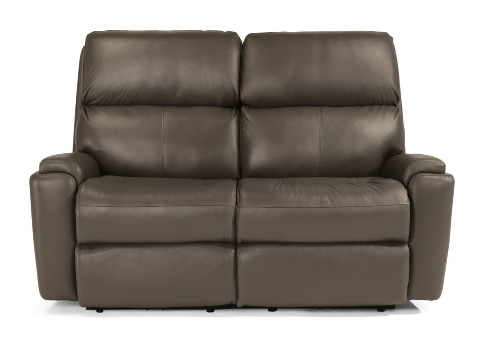 Rio Leather Power Reclining Loveseat with Power Headrests