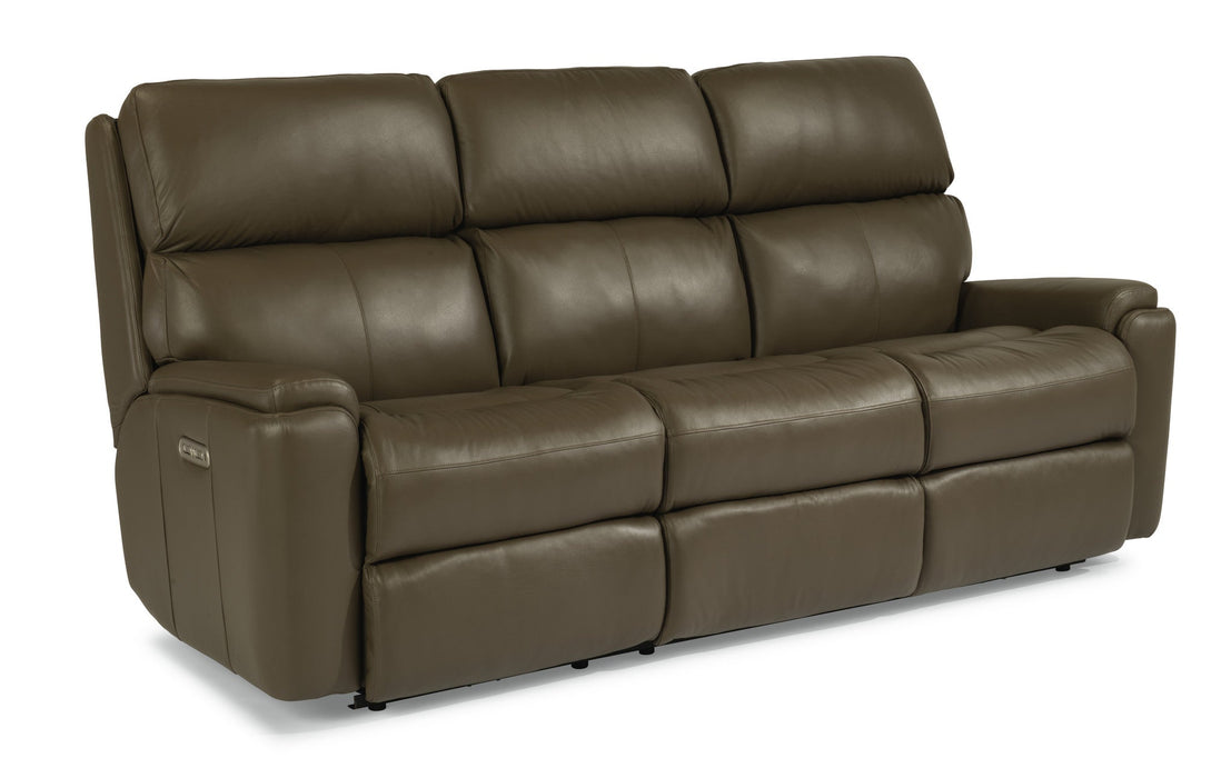 Rio Leather Power Reclining Sofa with Power Headrests