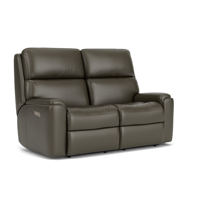 Rio Leather Power Reclining Loveseat with Power Headrests