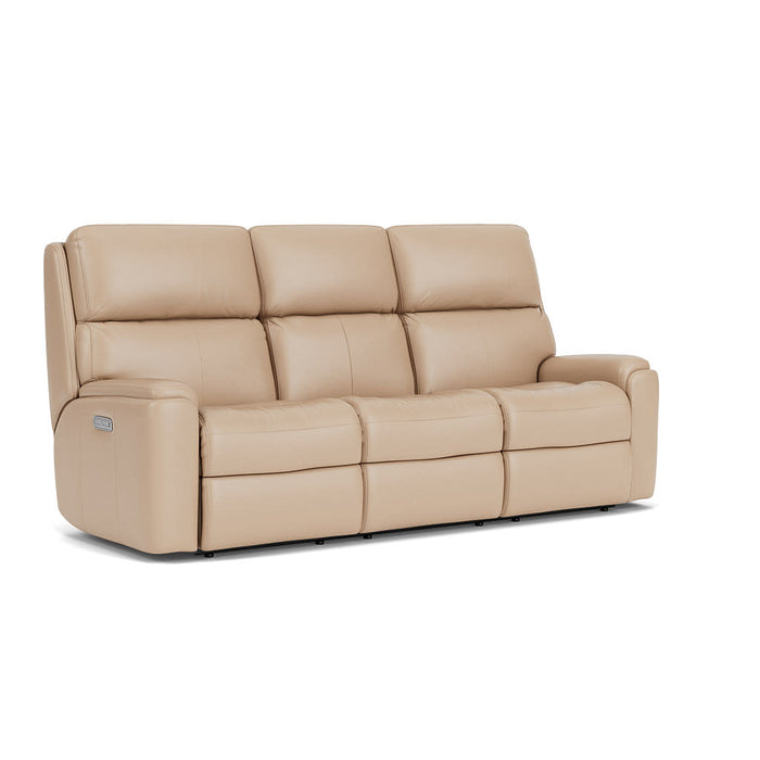 Rio Leather Power Reclining Sofa with Power Headrests