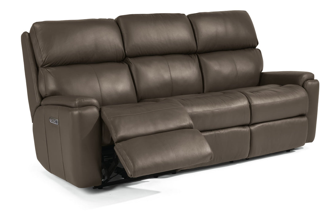 Rio Leather Power Reclining Sofa with Power Headrests