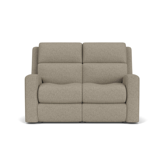 Score Fabric Power Reclining Loveseat with Power Headrests & Lumbar