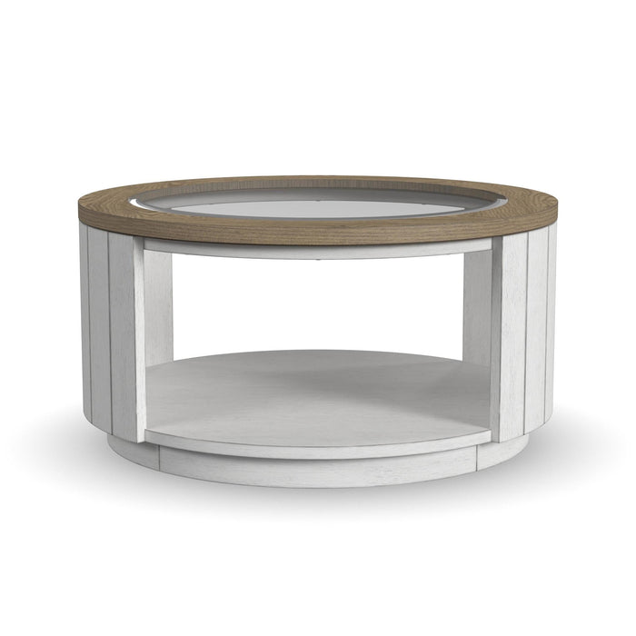 Melody White Round Coffee Table with Casters