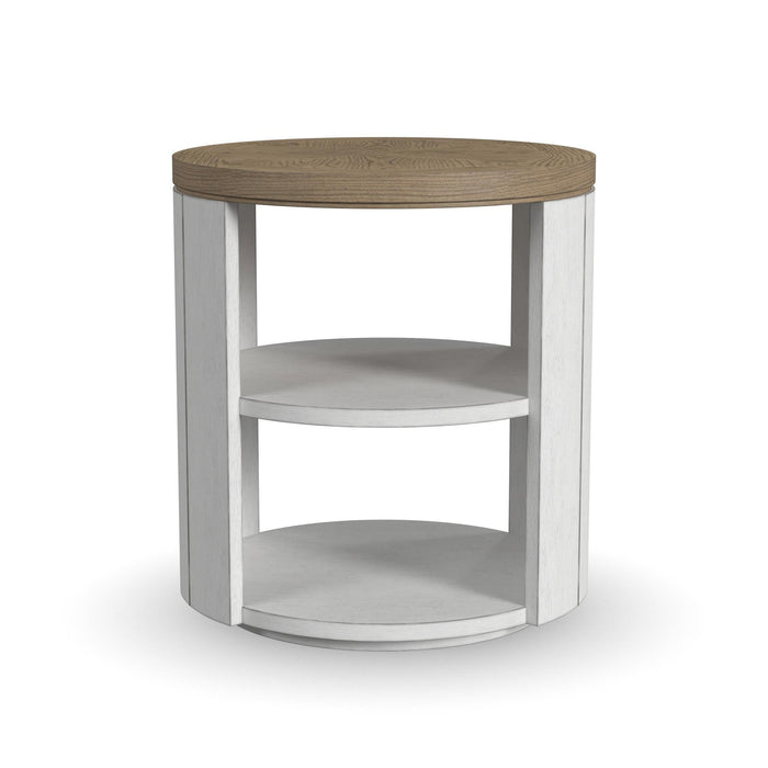 Melody White Round End Table