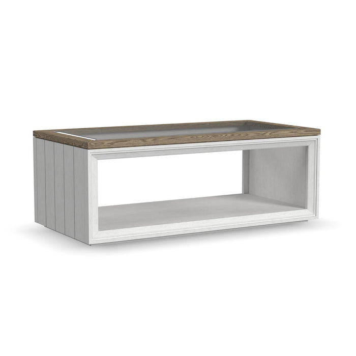 Melody White Rectangular Coffee Table with Casters