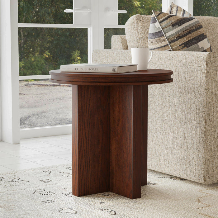 Waterfall Round End Table