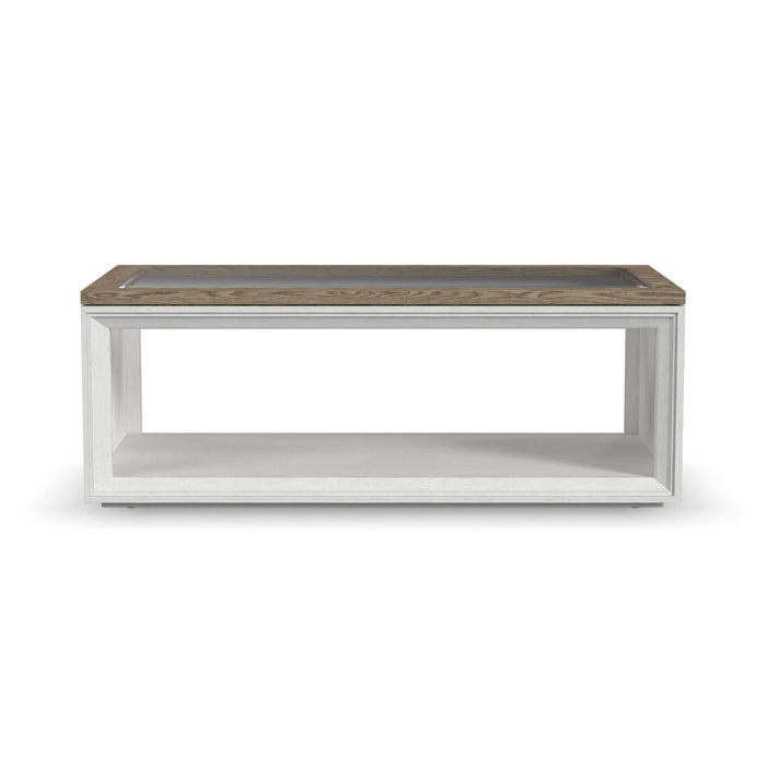 Melody White Rectangular Coffee Table with Casters