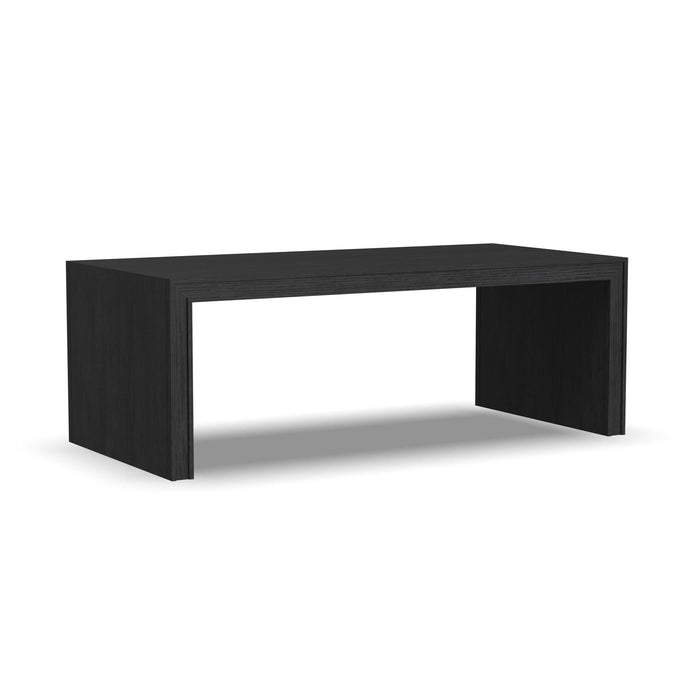 Waterfall Black Rectangular Coffee Table