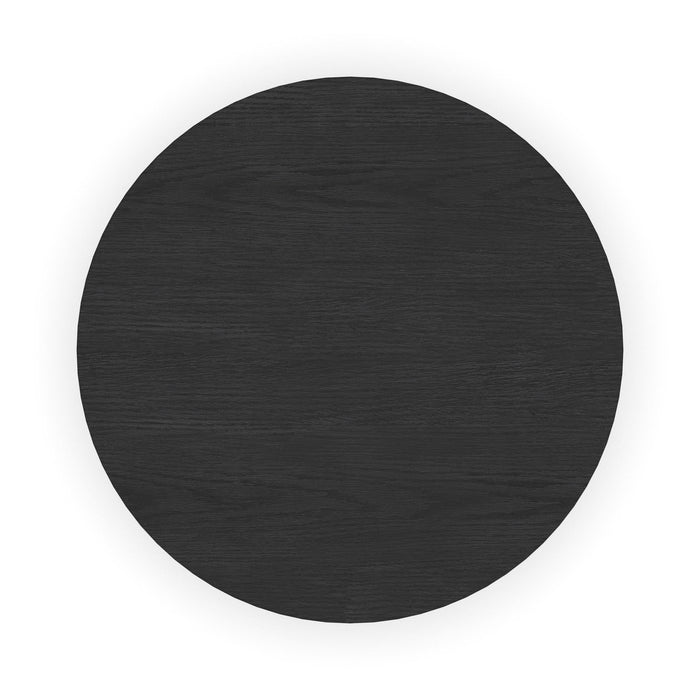 Waterfall Black Round Coffee Table