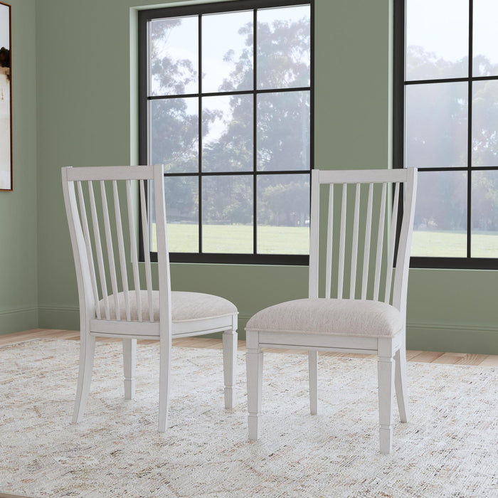 Melody White Fabric Upholstered Dining Chair