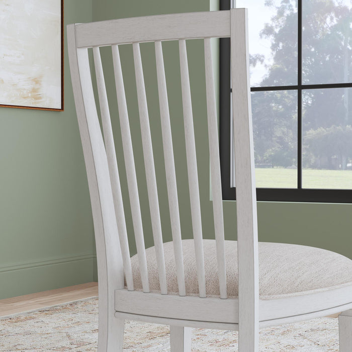 Melody White Fabric Upholstered Dining Chair