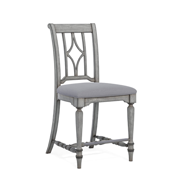 Plymouth Gray Pair of Armless Dining Chairs