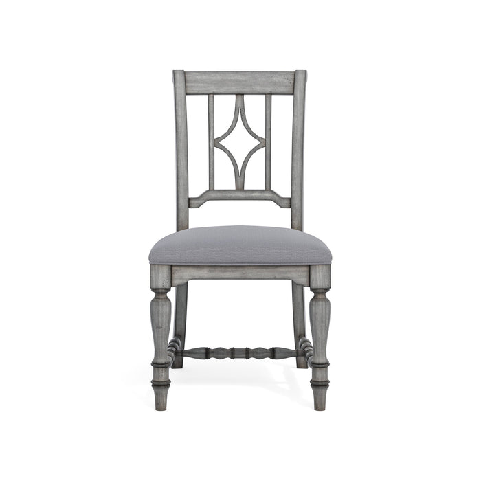 Plymouth Gray Pair of Armless Dining Chairs