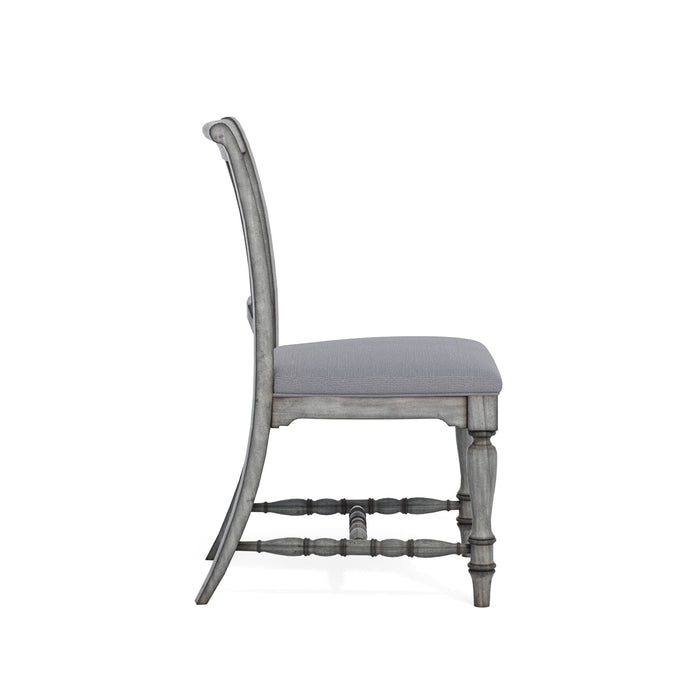 Plymouth Gray Pair of Armless Dining Chairs