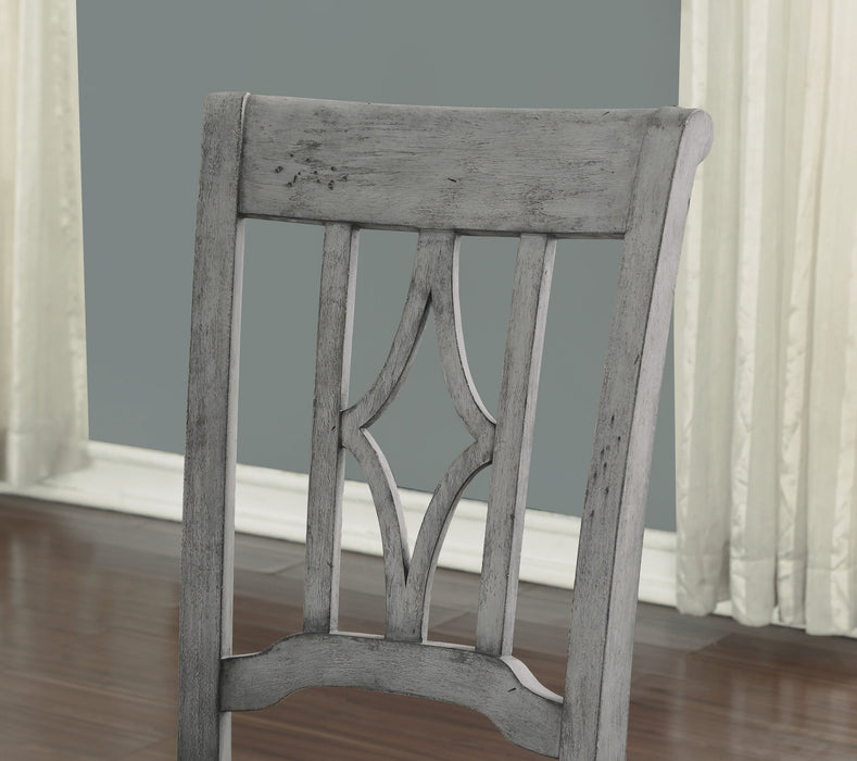 Plymouth Gray Pair of Armless Dining Chairs