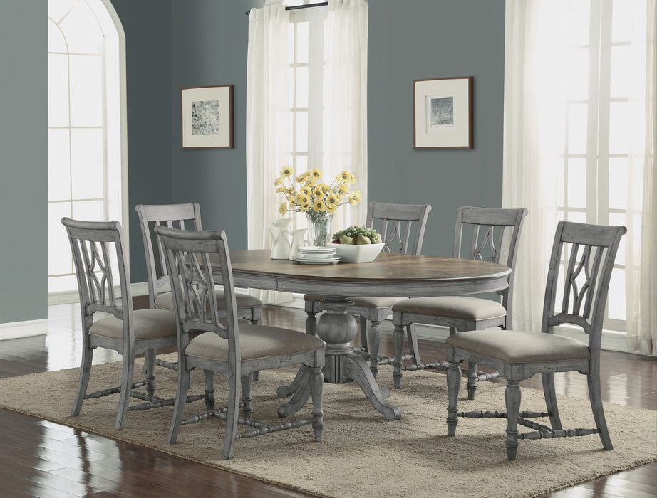 Plymouth Gray Pair of Armless Dining Chairs