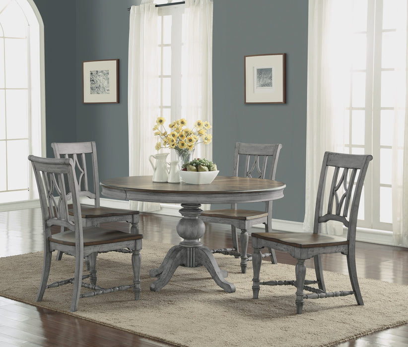 Plymouth Gray Pair of Armless Dining Chairs