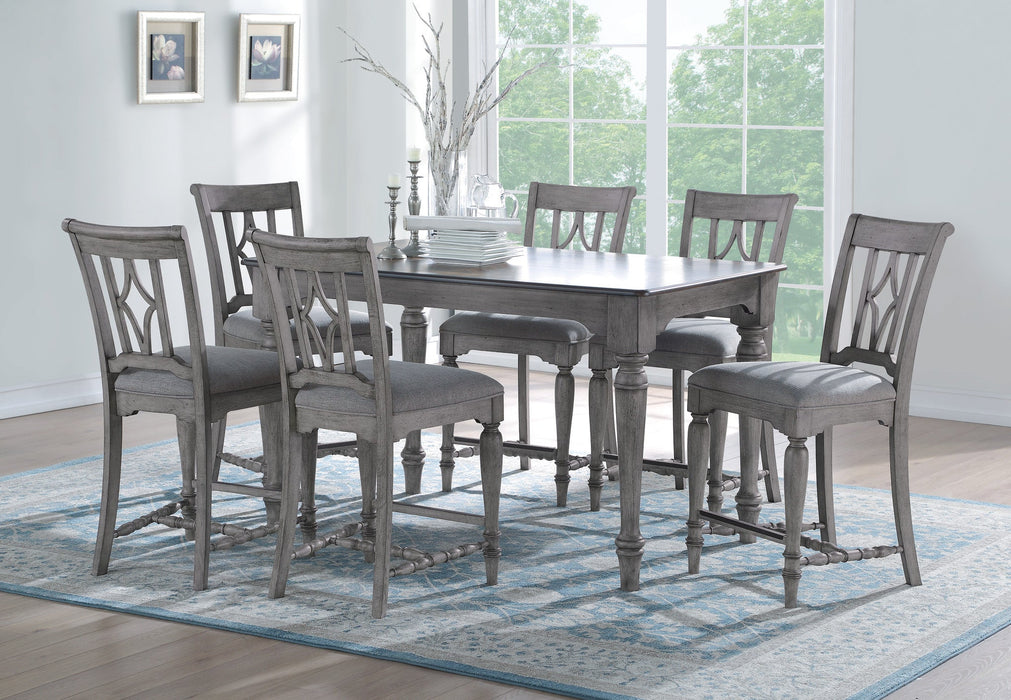 Plymouth Gray Pair of Armless Dining Chairs