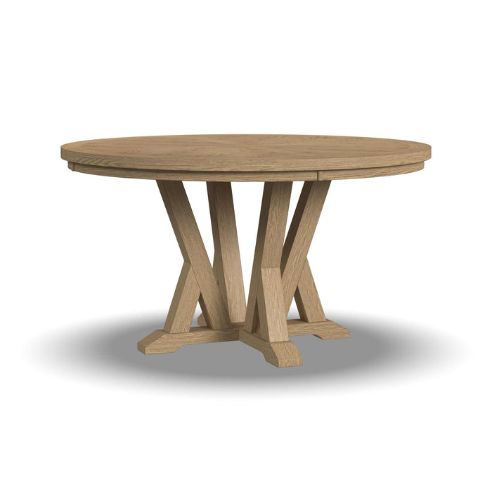 Lattice Brown Round Dining Table