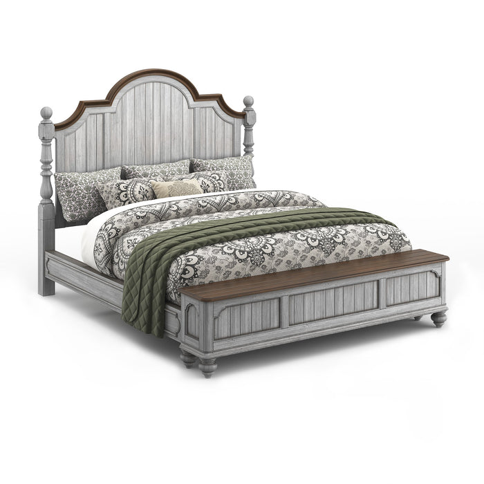 Plymouth Gray King Storage Bed