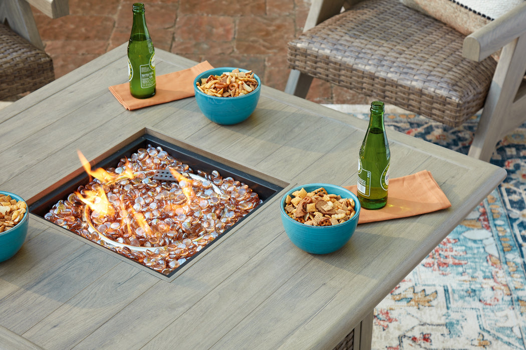 Cliff Trails Square Fire Pit Table