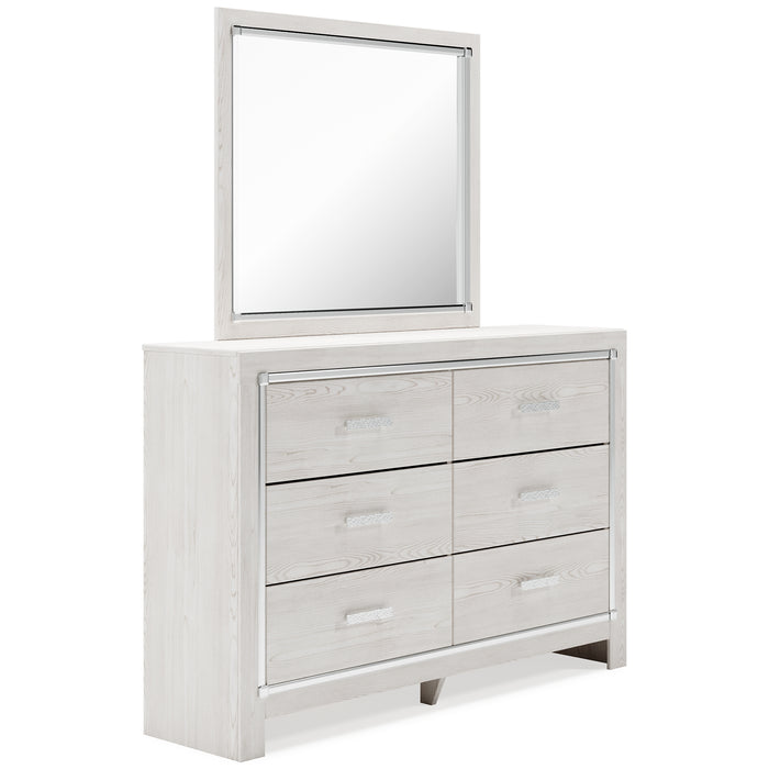 Altyra Full Panel Bed with Mirrored Dresser and Chest