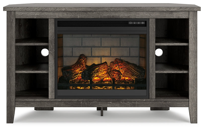 Ashley Express - Arlenbry Corner TV Stand with Electric Fireplace